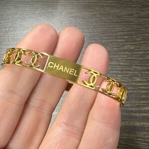 Chanel Fashion Gold Tone Bracelet